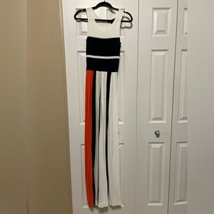 French Connection Medina Striped maxi dress